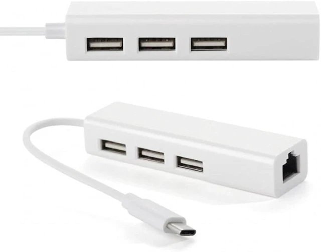 Alt view image 2 of 7 - Chenyang CY USB 3.1 Type C USB-C to Multiple 3 Ports Hub with Ethernet Network LAN Adapter 100Mbps