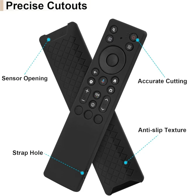 Alt view image 3 of 7 - Protective Silicone Case for TCL RC933A Remote Shockproof Anti-Slip Sleeve