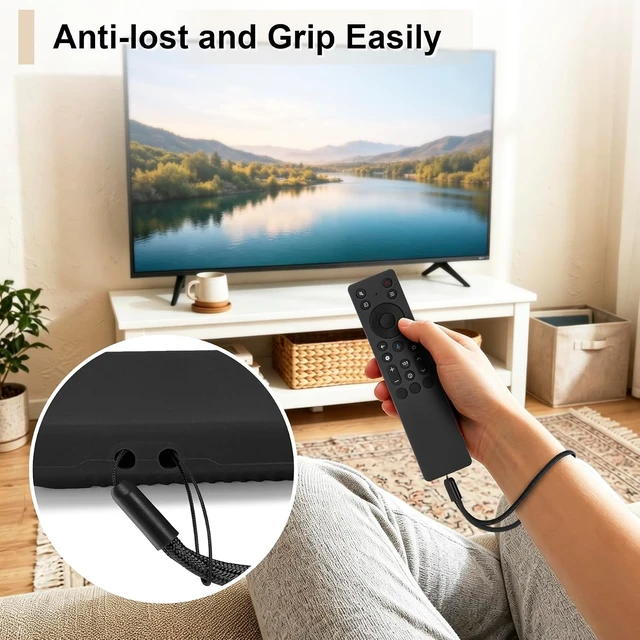 Alt view image 6 of 7 - Protective Silicone Case for TCL RC933A Remote Shockproof Anti-Slip Sleeve