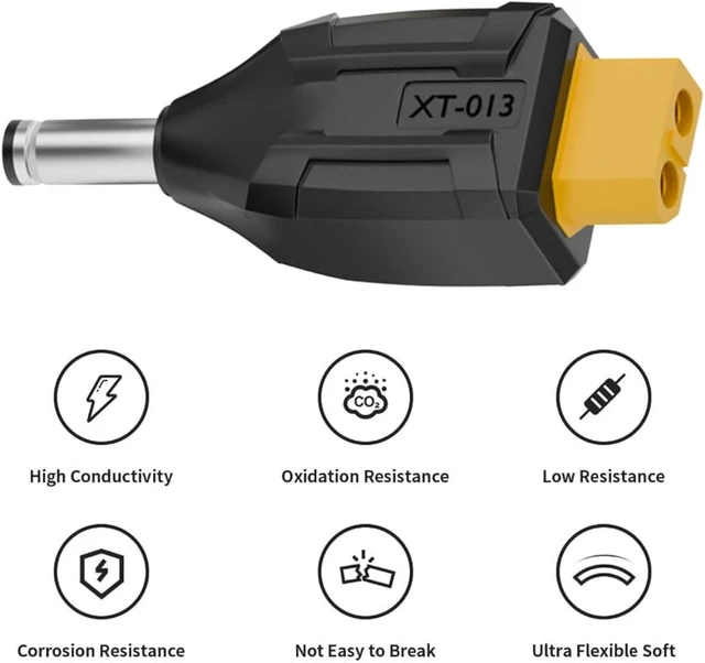 Alt view image 5 of 7 - cablecc Adapter XT60 Female SC100 Protocol to DC 5.5x2.1mm Male Fast Charging Adapter for RC Lipo Battery Quadcopter Multicopter Aeromodelling