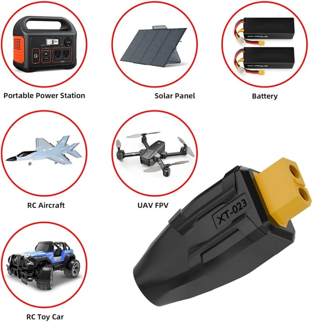Alt view image 6 of 7 - cablecc Adapter XT60 Female SC100 Protocol to DC 5.5x2.5mm Female Fast Charging Adapter for RC Lipo Battery Quadcopter Multicopter Aeromodelling