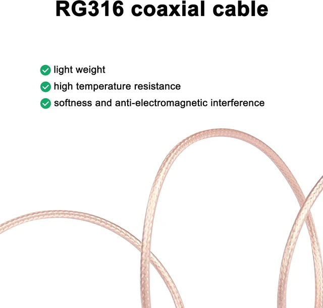 Alt view image 5 of 7 - XMSJSIY BNC Male Pigtail Cable Bare Wire RG316 Coaxial Coax Antenna-2PCS