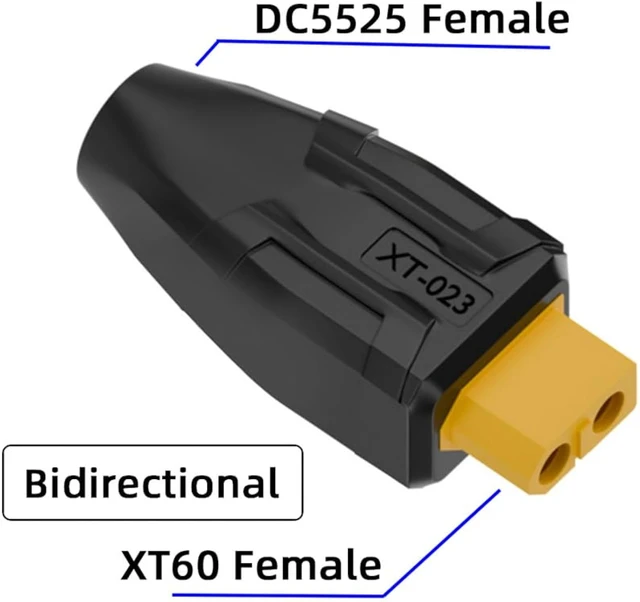 Alt view image 2 of 7 - cablecc Adapter XT60 Female SC100 Protocol to DC 5.5x2.5mm Female Fast Charging Adapter for RC Lipo Battery Quadcopter Multicopter Aeromodelling