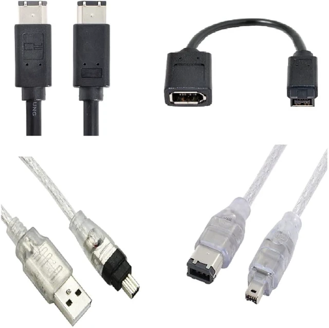 Main image of cablecc IEEE 1394 4pin/6pin/9pin Female to Male ilink Cord Cable