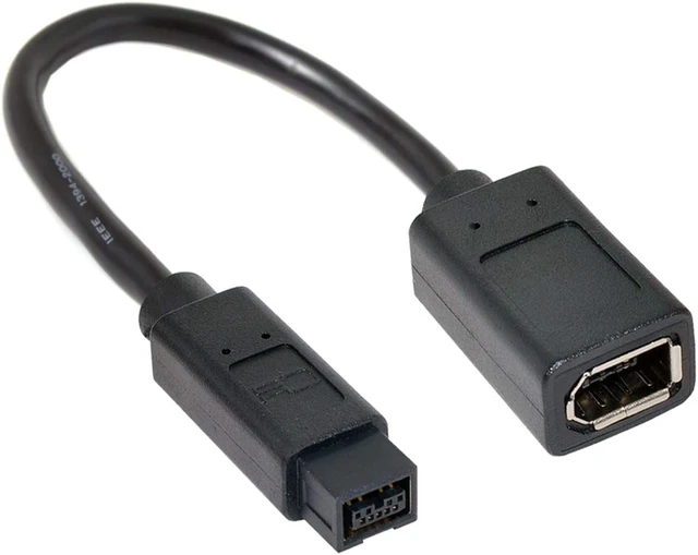 Alt view image 3 of 7 - cablecc IEEE 1394 4pin/6pin/9pin Female to Male ilink Cord Cable