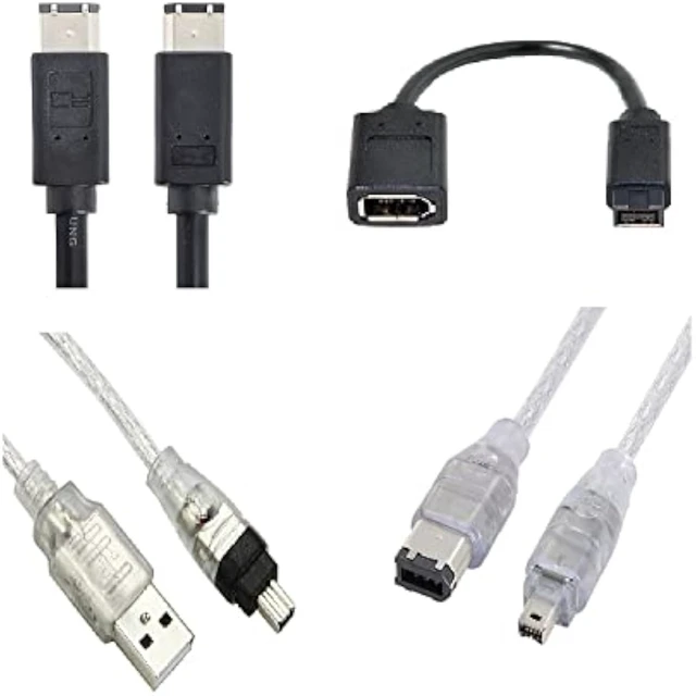 Alt view image 4 of 7 - cablecc IEEE 1394 4pin/6pin/9pin Female to Male ilink Cord Cable