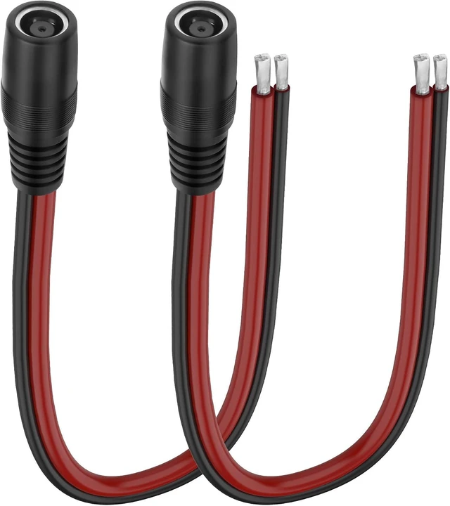 Main image of XMSJSIY DC7.9x0.9mm 8mm Power Pigtails Cable 14AWG -2PCS (DC Female)
