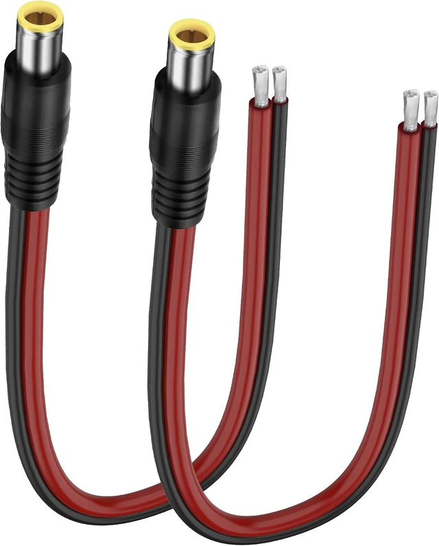 Alt view image 7 of 7 - XMSJSIY DC7.9x0.9mm 8mm Power Pigtails Cable 14AWG -2PCS (DC Female)