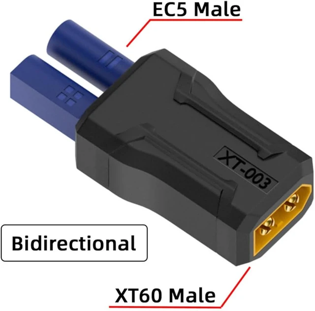 Alt view image 2 of 7 - cablecc Adapter XT60 Male SC100 Protocol to EC5 Male Fast Charging Adapter for RC Lipo Battery Quadcopter Multicopter Aeromodelling