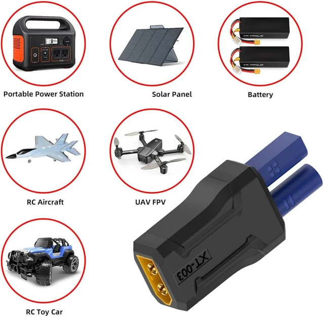 Alt view image 6 of 7 - cablecc Adapter XT60 Male SC100 Protocol to EC5 Male Fast Charging Adapter for RC Lipo Battery Quadcopter Multicopter Aeromodelling