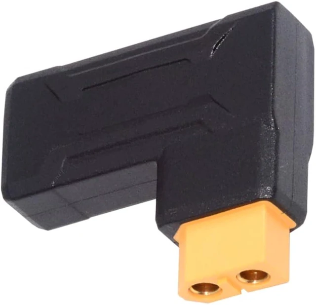 Main image of cablecc Adapter XT60 Male SC100 Protocol to XT60 Female Fast Charging Angled Horizontal Adapter for RC Lipo Battery Quadcopter Multicopter Aeromodelling