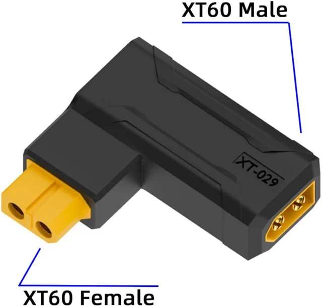 Alt view image 2 of 7 - cablecc Adapter XT60 Male SC100 Protocol to XT60 Female Fast Charging Angled Horizontal Adapter for RC Lipo Battery Quadcopter Multicopter Aeromodelling