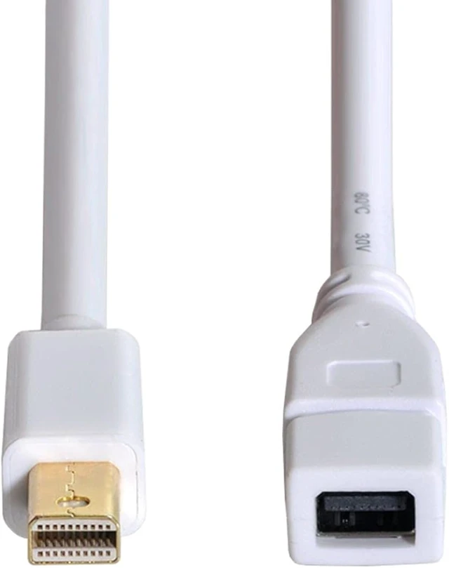 Alt view image 5 of 7 - chenyang 5.91FT Mini DisplayPort Cable,Mini DP DisplayPort Male to Female Extension Cable 2560x1600(not Compatible with Thunderbolt Ports)