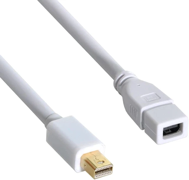 Alt view image 7 of 7 - chenyang 5.91FT Mini DisplayPort Cable,Mini DP DisplayPort Male to Female Extension Cable 2560x1600(not Compatible with Thunderbolt Ports)