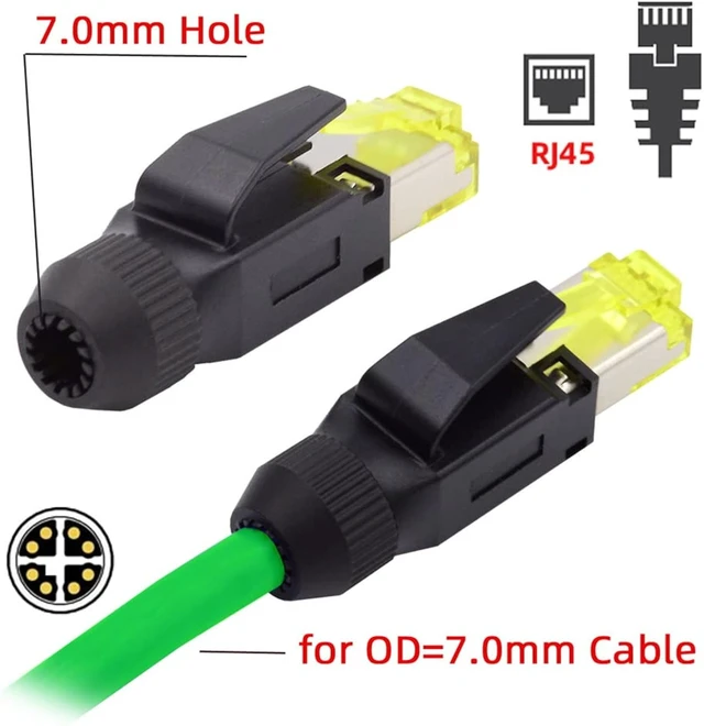 Alt view image 2 of 7 - cablecc 2pcs/lot STP UTP Shield Cat6 RJ45 8P8C Plug Assembly Crimp Type for Industrial Network Ethernet Patch Cord