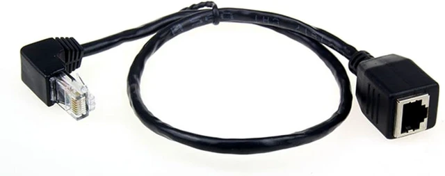 Alt view image 2 of 7 - chenyang CY Down Angled 90 Degree 8P8C FTP STP UTP Cat 5e Male to Female LAN Ethernet Network Extension Cable 50cm