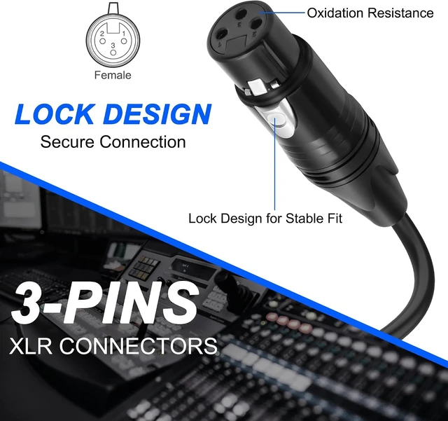 Alt view image 6 of 7 - XMSJSIY XLR to 3-pin Phoenix Cable XLR 3P Female to PHX3M NBKF/2EDG-5.08