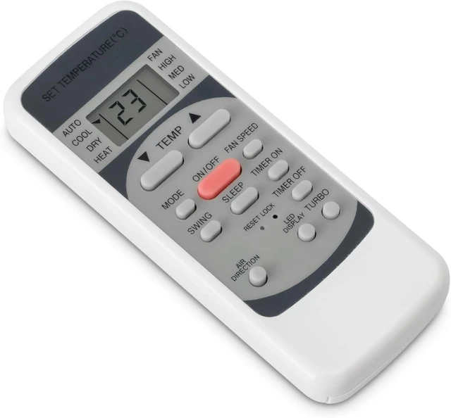 Alt view image 2 of 7 - Backlit Remote Control Replacement R51M/E for Midea Air Conditioner