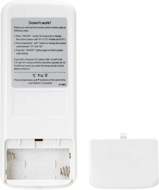 Alt view image 3 of 7 - Backlit Remote Control Replacement R51M/E for Midea Air Conditioner