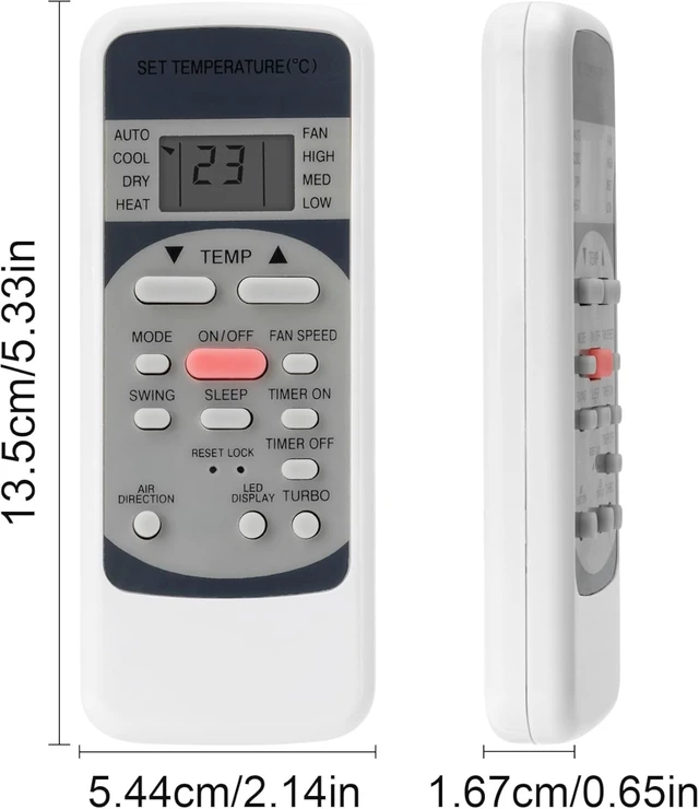 Alt view image 4 of 7 - Backlit Remote Control Replacement R51M/E for Midea Air Conditioner