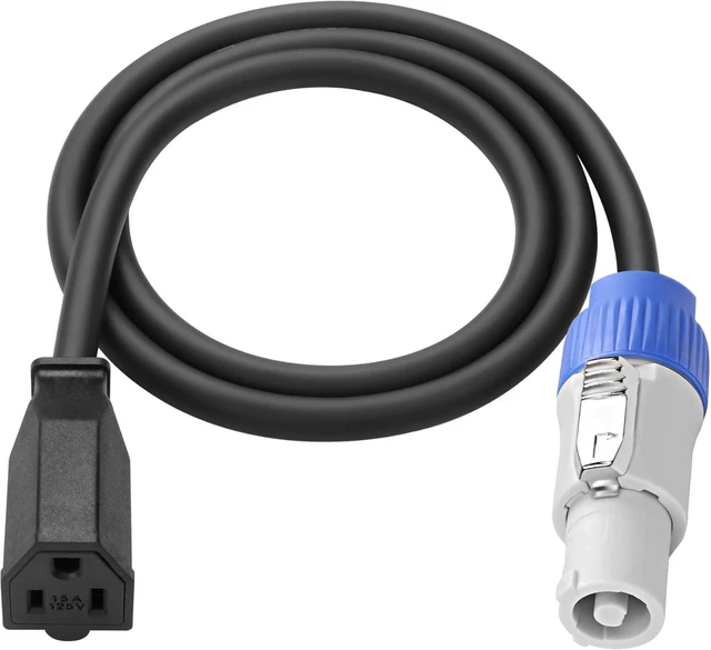 Main image of XMSJSIY 3-Prong NEMA 5-15R to PowerCon Power Cable Cord 15A 125V 3 Pin