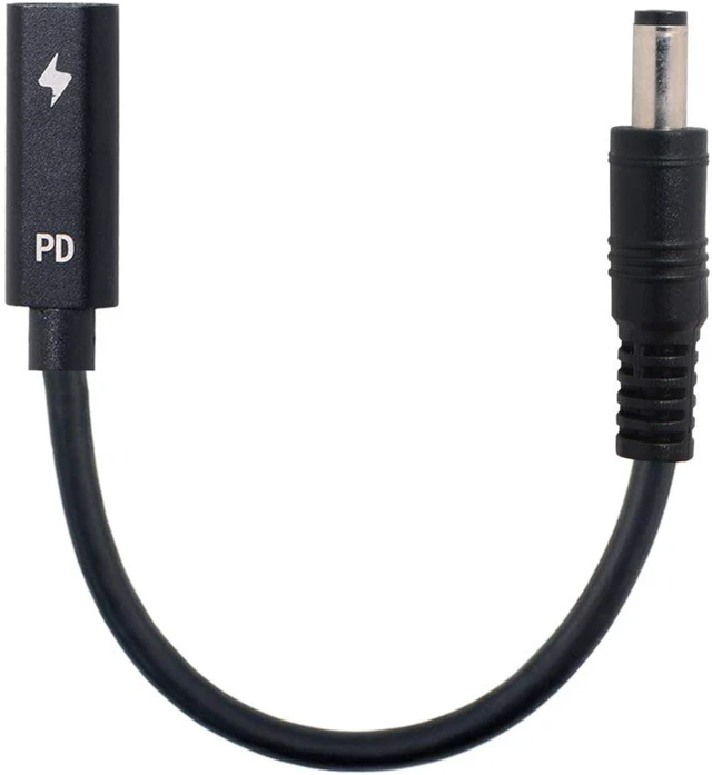 Main image of cablecc Type C USB-C Female Input to DC 5.5x2.1mm Power PD Charge Cable fit for Laptop 18-20V