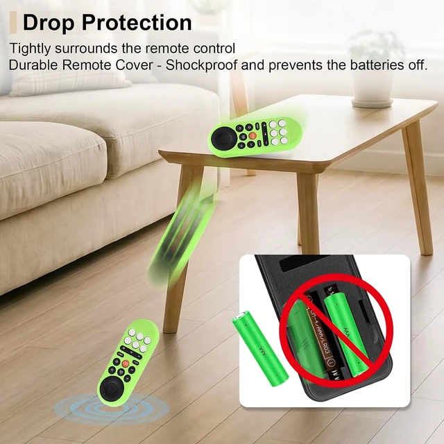 Alt view image 5 of 7 - Luminous Green Silicone Case for Vizio XRT281 XRT181 Smart TV Remote