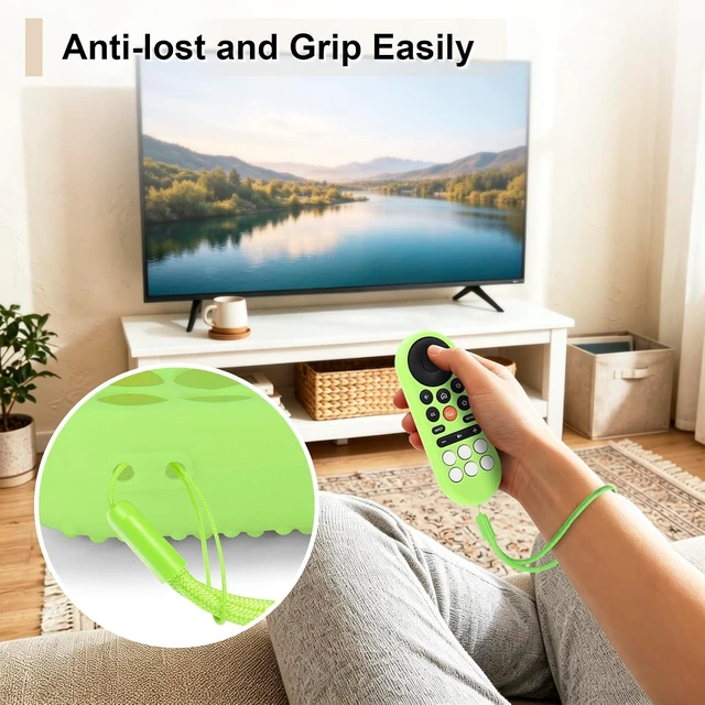 Alt view image 7 of 7 - Luminous Green Silicone Case for Vizio XRT281 XRT181 Smart TV Remote