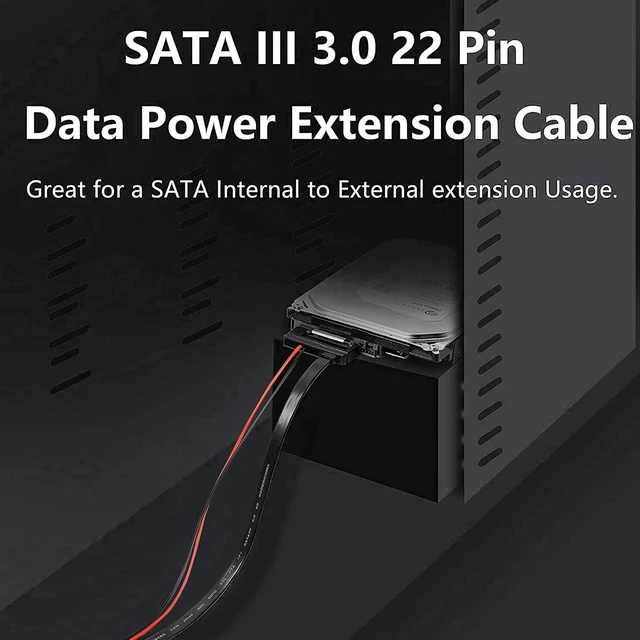 Alt view image 6 of 7 - Slimline Sata 13Pin Male to 22Pin Sata Female Cable Adapter Slimline Serial
