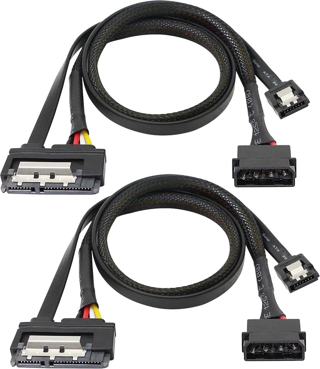 Main image of SATA 6G Data Cable SATA Power2-In-1 Extension Cord LP4 IDE 4pin to SATA 15P