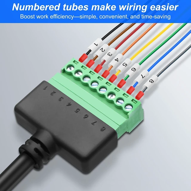 Alt view image 5 of 7 - XMSJSIY RJ45 to 8 Pin RJ232/485 Serial Bare Wire -1M/3.2FT