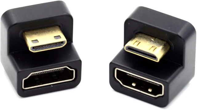 Main image of chenyang 2 Pack Mini HDMI Male to HDMI Female 4K@60Hz 180 Degree Angled Converter Connector Adapter