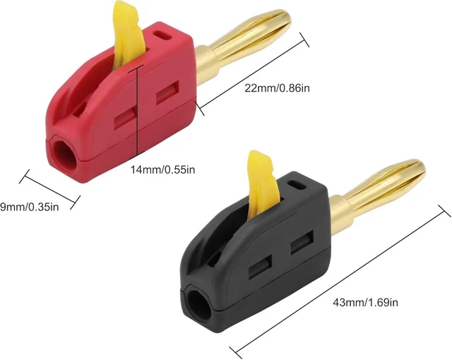 Alt view image 2 of 7 - XMSJSIY 4mm Banana Plug 32A High Current Quick Connection - 2 Pairs