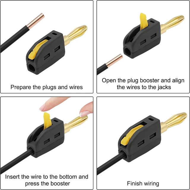 Alt view image 3 of 7 - XMSJSIY 4mm Banana Plug 32A High Current Quick Connection - 2 Pairs