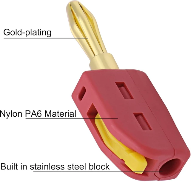 Alt view image 4 of 7 - XMSJSIY 4mm Banana Plug 32A High Current Quick Connection - 2 Pairs