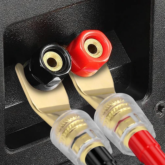 Alt view image 6 of 7 - XMSJSIY Y Spade Plug 4mm Banana Female Plug Connector Black & Red U Fork