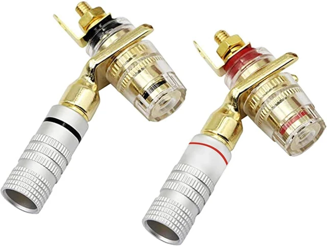 Alt view image 4 of 7 - Y Spade Plug,Speaker Spade Connector Fork Spade Plug 45 Degree for Speaker