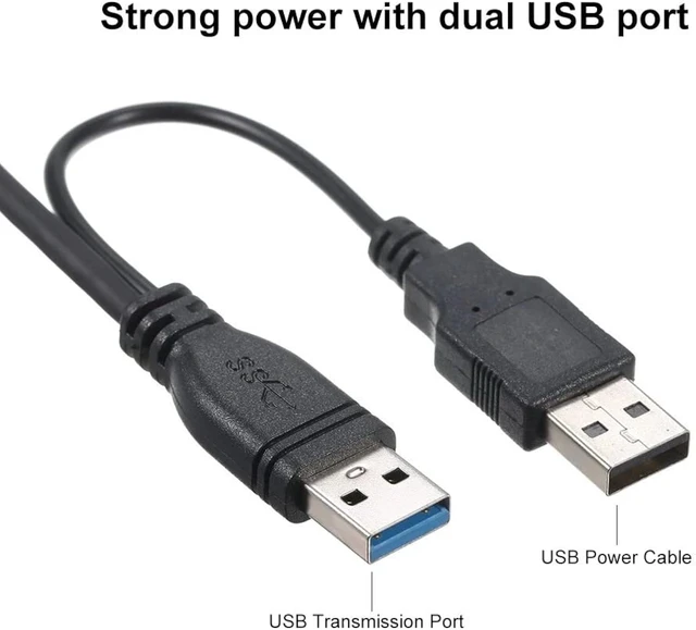Alt view image 5 of 7 - chenyang 5Gbps Type-C USB-C to USB 3.0 Male & USB 2.0 Dual Data Y Cable Extra Power for Laptop & Hard Disk 60cm