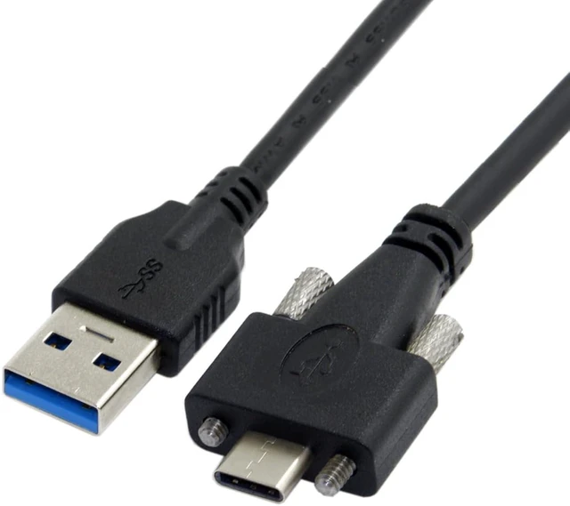 Main image of chenyang USB 3.0 to USB C Dual Locking Connector Data Cable with Panel Mount Screw for Industrial Camera 3.0M