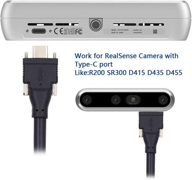 Alt view image 3 of 7 - chenyang USB 3.0 to USB C Dual Locking Connector Data Cable with Panel Mount Screw for Industrial Camera 3.0M
