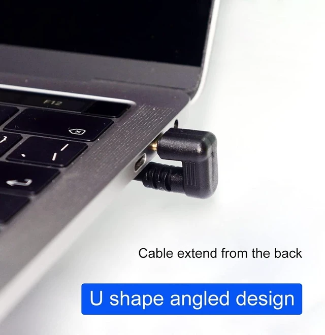 Alt view image 7 of 7 - chenyang USB 3.1 Gen 2 10Gbps USB C Male to Female 180 Degree U Shape Angled Fast Charging Data Video Transfer Extension Cable with Panel Mount Hole 0.3M