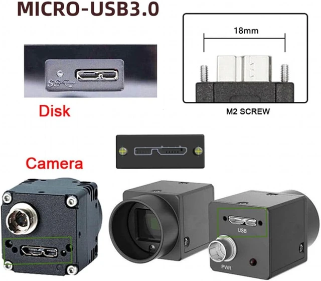 Alt view image 2 of 7 - chenyang USB C to Micro USB 3.0 Data Cable 90 Degree Right Angled with Screw Mount 5Gbps