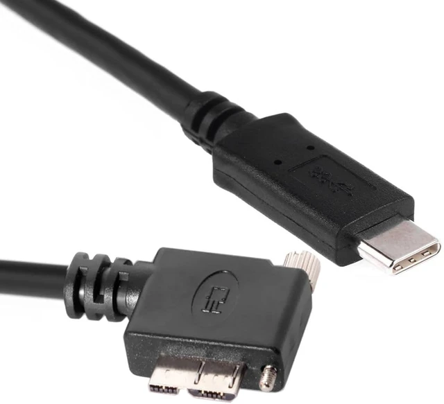 Alt view image 6 of 7 - chenyang USB C to Micro USB 3.0 Data Cable 90 Degree Right Angled with Screw Mount 5Gbps