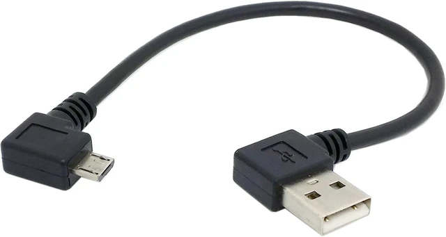 Alt view image 7 of 7 - chenyang USB 2.0 to Micro USB 5Pin 90 Degree Right Angled Data Charge Extension Cable 20cm