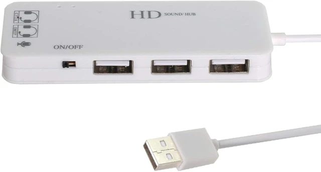 Alt view image 3 of 7 - Cablecc USB2.0 to 3 Ports HUB & Audio 3.5mm Microphone CTIA OMTP for Laptop Computer
