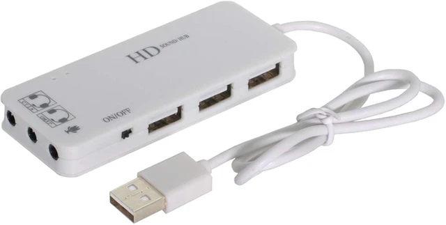 Alt view image 4 of 7 - Cablecc USB2.0 to 3 Ports HUB & Audio 3.5mm Microphone CTIA OMTP for Laptop Computer