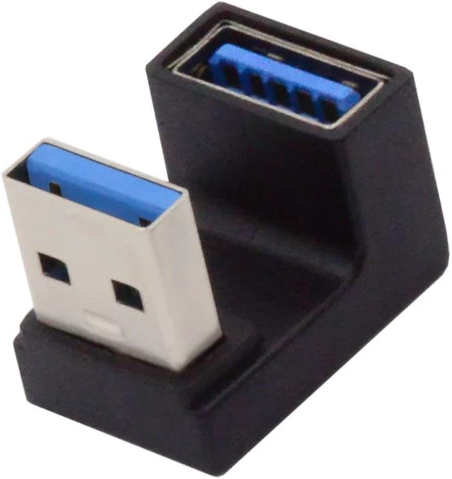 Main image of chenyang CY USB 3.0 Type A Male to Female Extension Power Data Video Adapter U Shape Angled 10Gbps Data 5V Power