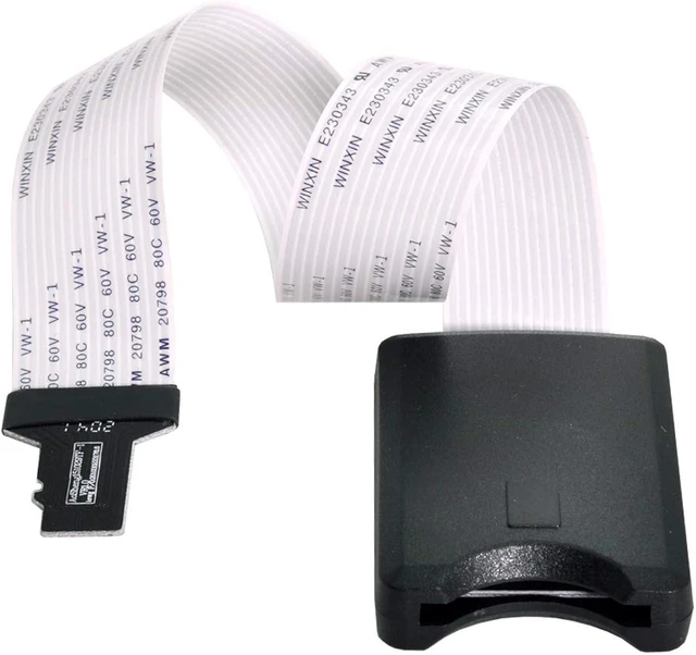 Main image of cablecc Micro-SD TF Memory Card Kit Male to SD Female Extension Soft Flat FPC Cable Extender 25cm