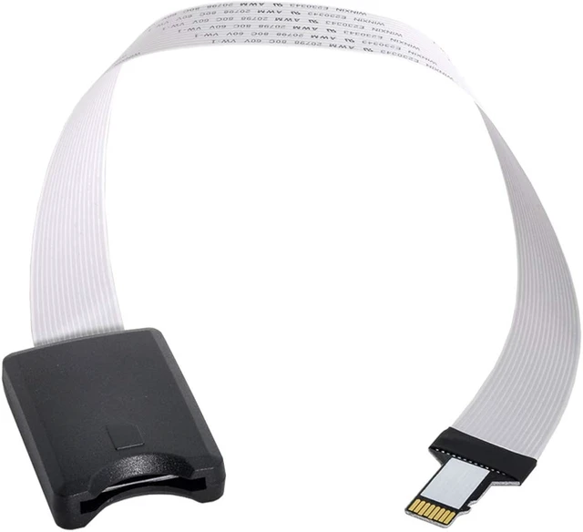 Alt view image 2 of 7 - cablecc Micro-SD TF Memory Card Kit Male to SD Female Extension Soft Flat FPC Cable Extender 25cm