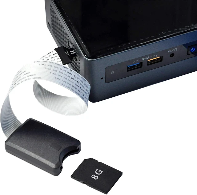 Alt view image 3 of 7 - cablecc Micro-SD TF Memory Card Kit Male to SD Female Extension Soft Flat FPC Cable Extender 25cm